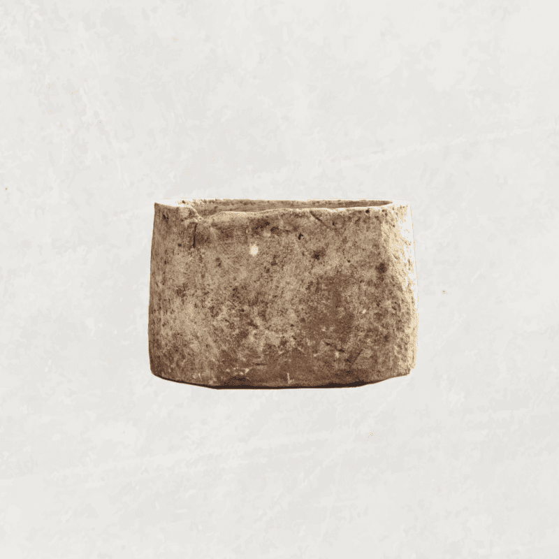 Natuurstenen pot rond grijs - Rond (49 x 70)