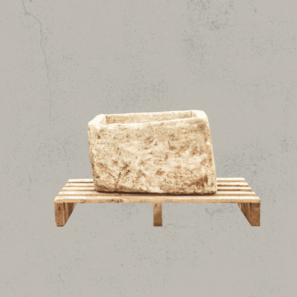 Natuurstenen licht beige trog - Rechthoek (30x48x40)