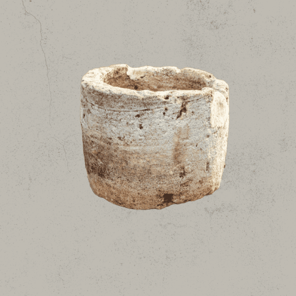 Natuursteen creme beige - Bijzondere afwerking - rond (53 x 67)